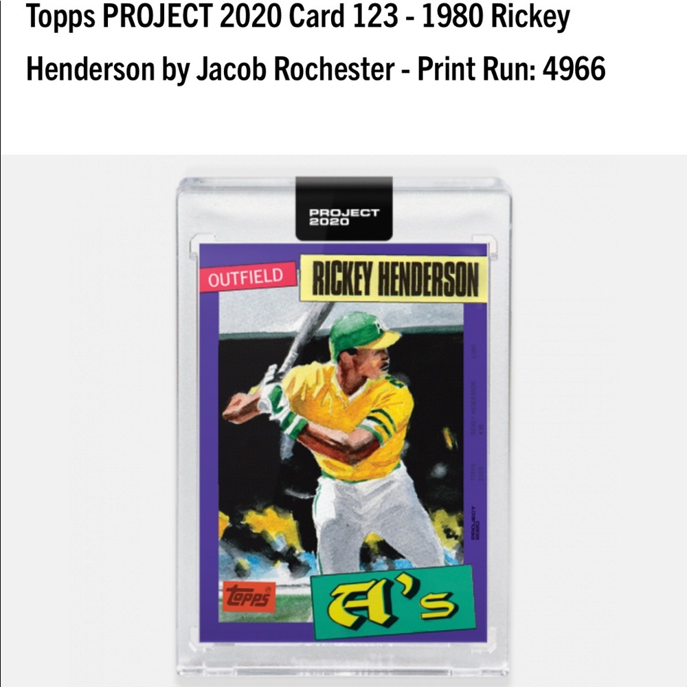 TOPPS PROJECT 2020- RICKEY HENDERSON
